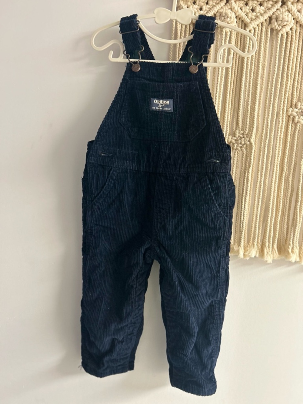 Vintage OshKosh B'gosh Dark Blue Corduroy Overalls